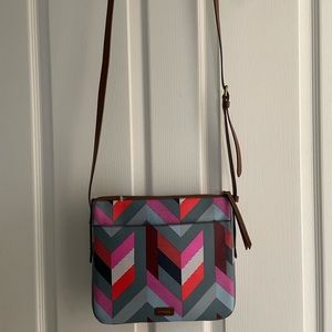 Fossil Gemma Geometric Patchwork Crossbody Bag